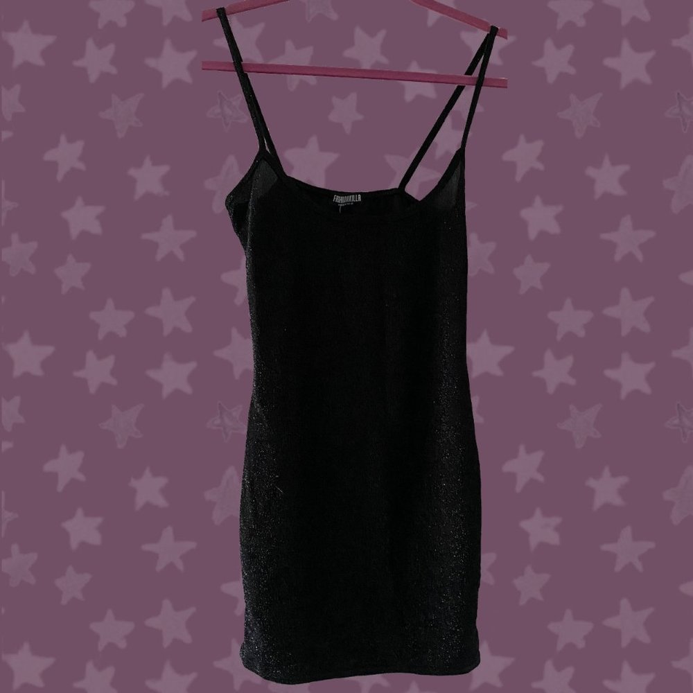 NWT BLACK BODYCON SPARKLY DRESS